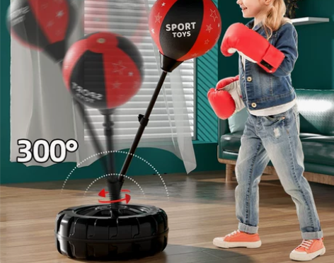 儿童拳击沙袋套装不倒翁拳击沙袋小孩家用拳击...