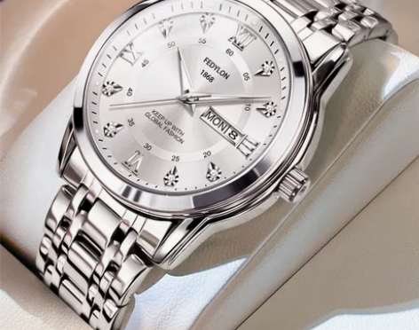 瑞士品牌全自动机械男士手表高端老年帅气双日...