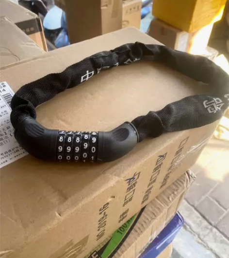 包邮，可小刀。 飞鸽链条密码锁自行车锁防盗...