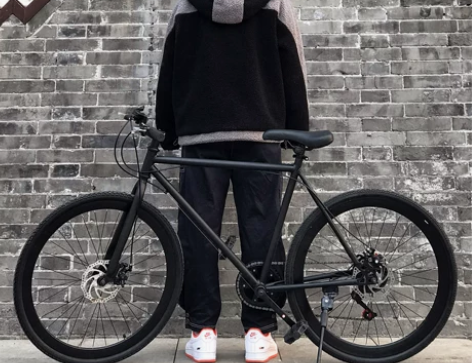 死飞变速自行车男女学生24寸26寸复古实心...