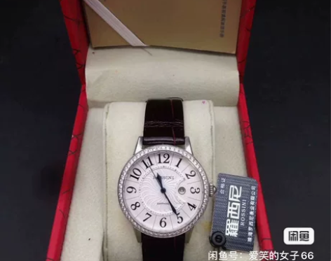 罗西尼Rossini女式镶钻腕表，蓝色优雅...