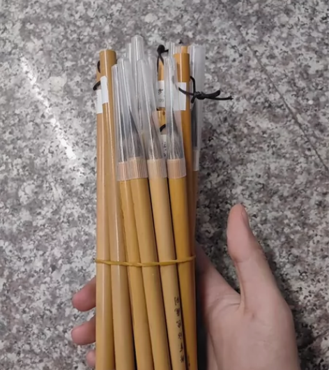 全新卫笔坊紫毫,出锋2.6cm小行书,直播...