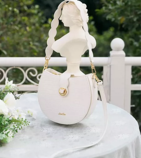 欧时纳马鞍包2023新款波浪花边法国小众高...