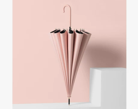 太麻里日系黑胶长柄伞防晒防紫外线太阳伞大号...