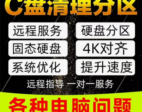 远程电脑维修，系统安装，软件调试，电脑故障...