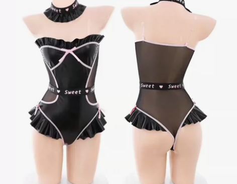 霏慕甜辣透身暗扣开裆车模装女生成人情趣内衣...