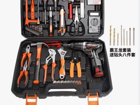 家用工具箱套装 电动螺丝刀组套 电工木工水...