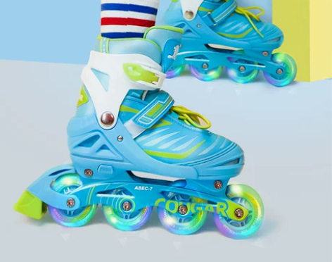 COUGAR美洲狮溜冰鞋儿童初学者滑冰鞋轮...