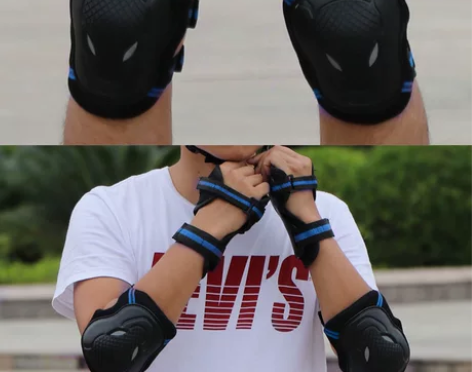 轮滑护膝护肘滑板护具女大人保护装备男士专业...