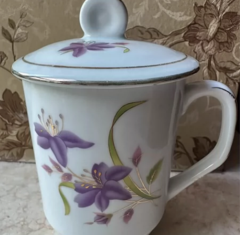 景德镇567陶瓷茶杯带盖 60-70年代产...