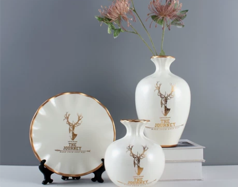 欧式陶瓷摆件家居饰品酒柜装饰品装饰房间的小...