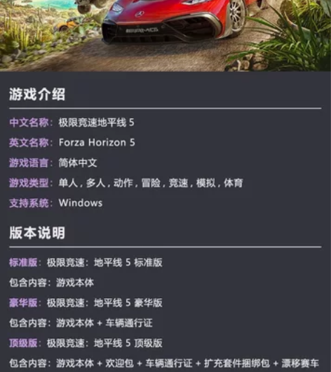 #热门游戏软件 steam正版 极限竞速 ...