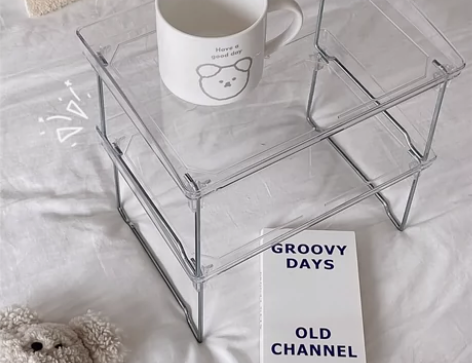 #收纳置物架 亚克力收纳架可折叠 1个9....