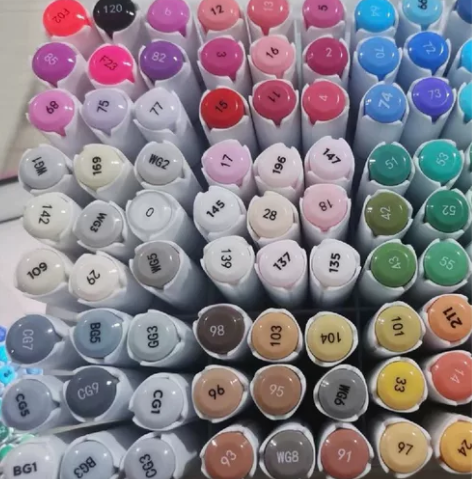 STA斯塔软头马克笔双头速干可加墨学生酒精...