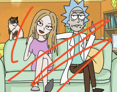 瑞克和莫蒂头像 手绘头像 约稿 美式画风 ...