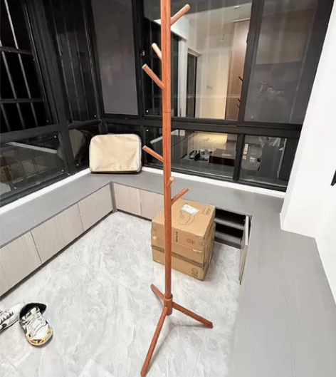 【特价处理】实木衣帽架落地卧室客厅宿舍家用...