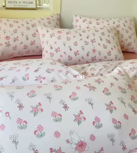 2023新款A类云朵双层纱水洗棉四件套 云...