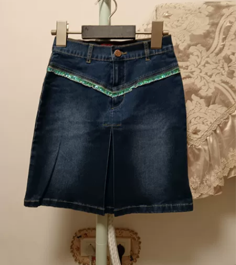 夏季新款高腰显瘦辣妹包臀a字牛仔半身裙短裙...