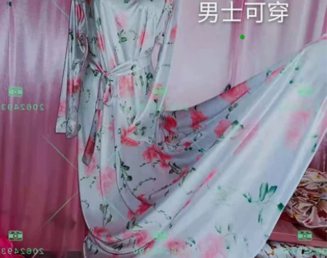 23新秋上新印花冰丝大摆长裙手感软滑男女通...