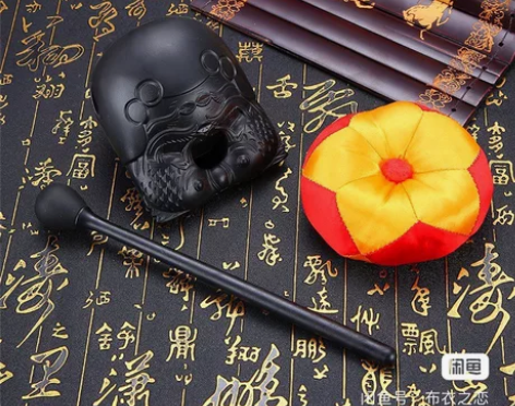 木鱼 家用礼佛木雕摆件老料香樟木法器木鱼 ...