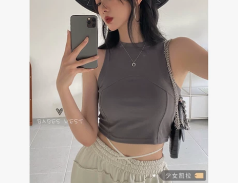 辣妹运动背心吊带女春装2022年新款内搭i...