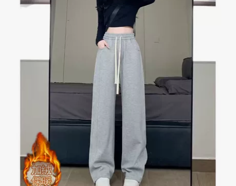 纯棉华棉复合正超运动裤 女春秋冬季休闲 加...
