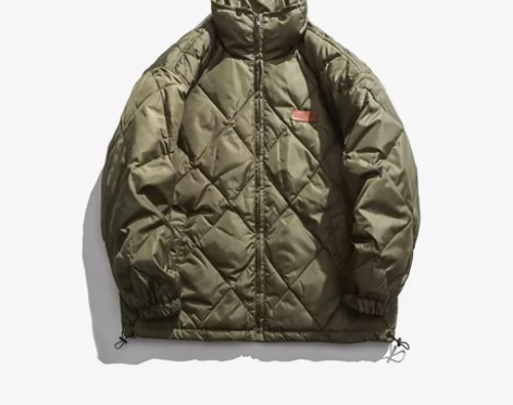 军绿色男士轻薄羽绒服外套，XL码，建议身高...