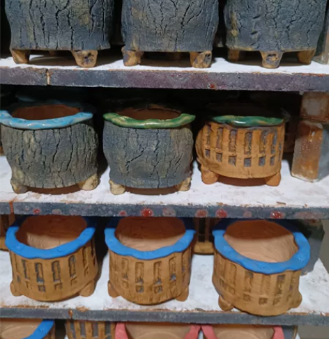 景德镇多肉花盆精控盆红陶透气花盆 尺寸:内...