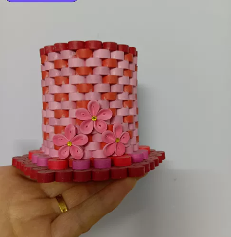 衍纸手工百搭收纳 笔筒花桶摆件 纯手工制作...