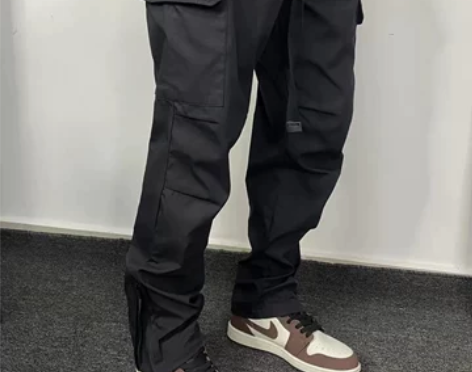 四季潮牌U家联名JWA纯色直筒拉链宽松休闲...