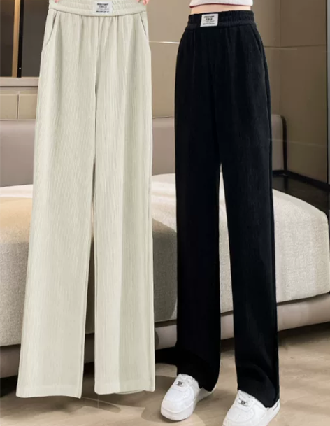 阔腿裤 阔腿裤长裤雪尼尔女秋冬季2023新...