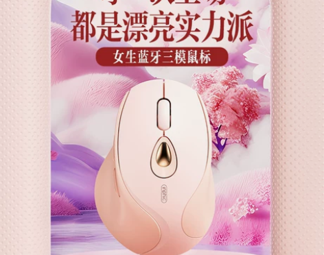 英菲克DR801蓝牙无线鼠标女生办公静音可...