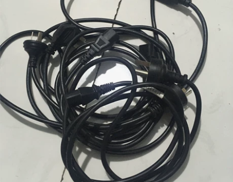 电脑电源线国标品字尾三孔带插头台式主机显示...