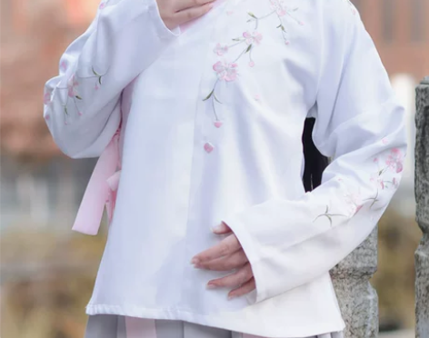 如梦霓裳汉服女装襦裙交领桃夭花朵绣花衫裙原...