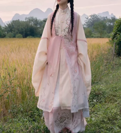 出不换【七月夕】鹊踏枝xs立领双层长衫绣花...