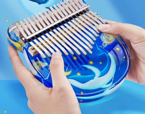 拇指琴卡林巴琴水晶透明指姆琴21音五手指钢...