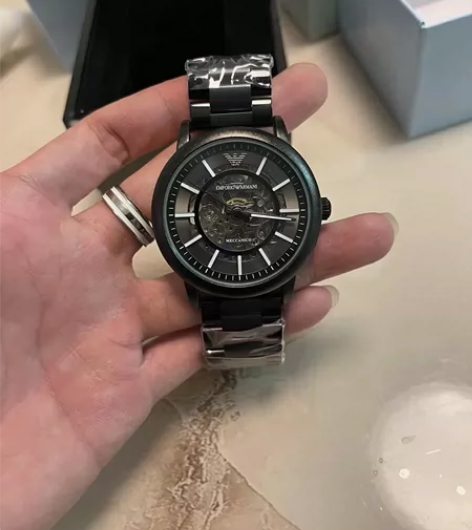 阿玛尼手表男表AR60008  潮流镂空设...