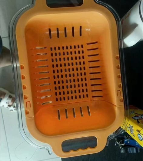 【优惠促销】多功能透明双层可伸缩沥水篮洗菜...