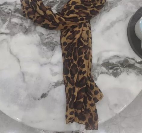 [火]出韩式豹纹丝巾薄款春夏款，时尚洋气披...