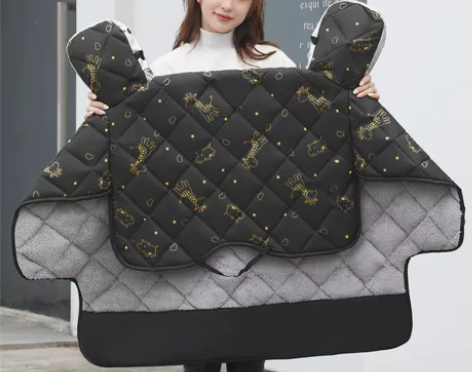 ?电动车挡风被冬季加厚加绒2022年新款防...