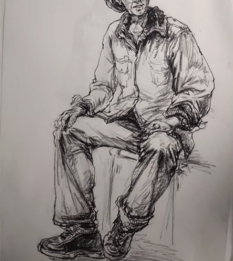 全新速写人物，速写画，5张包邮，可代画，【...