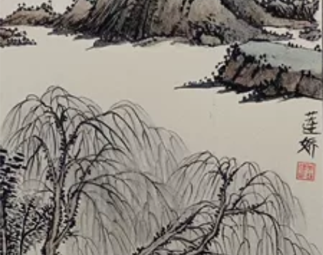 新品国画，纯手绘，山水风景国画作品，作者笔...