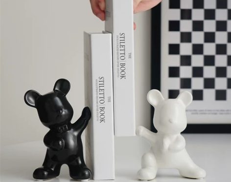 装饰品摆件暴力熊书档轻奢创意摆件酒柜客厅玄...