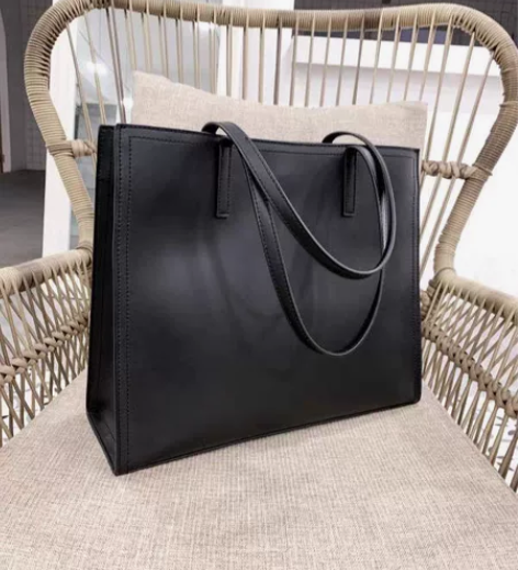 【谷田西】小众托特包女大容量公文包真皮电脑...