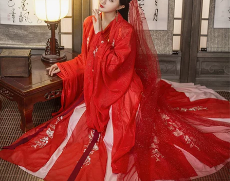 汉服女凤求凰中国风花嫁交领齐腰襦裙秋冬套装...