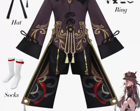 胡桃cos大全套，包括武器护摩之杖，咸鱼上...