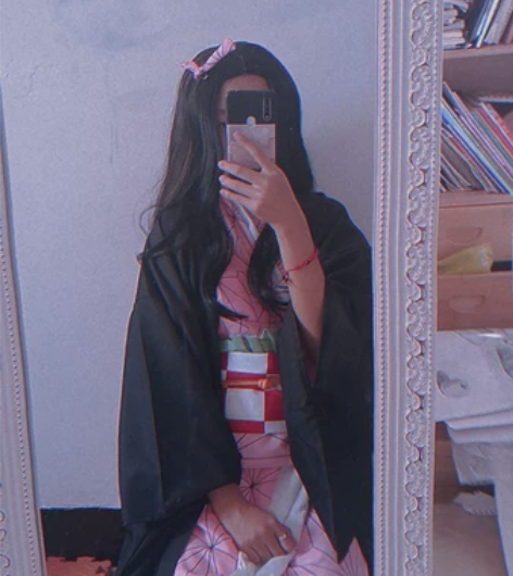 【低价处理】弥豆子cos服全套假发鬼灭之刃...