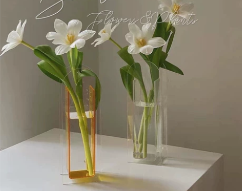 全新 亚克力花瓶ins现代简约插花干花创意...