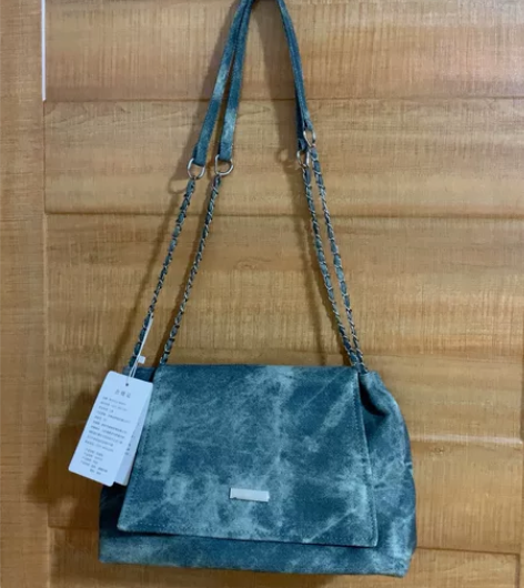 全新！牛仔做旧水洗大容量包包女2023秋冬...