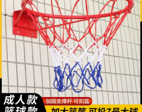 宏登室内成人篮球框标准篮球户外蓝球圈壁挂式...